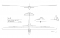 Preview: Ka-6E GfK-Rumpf, GfK-Rahmen u. Kabinenhaube  (Spw.3,57m)