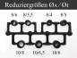 Preview: Reduzierhülsen in Ø 8mm und Ø 10mm verschiedene Durchmesser 10/8 -10/6,5 - 8/6 - 8/5,5 - 8/4 Höhe 6,8mm