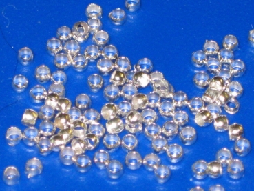 100 Stück Quetschperlen 2,0mm, versilbert