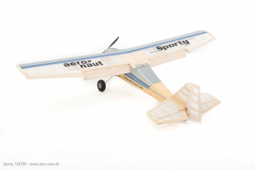 Preview: SPORTY Querrudertrainer mit Landeklappen (optional) Holzbausatz NEUHEIT 2024 Aeronaut