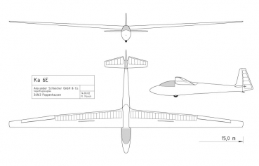 Preview: Ka-6E GfK-Rumpf, GfK-Rahmen u. Kabinenhaube  (Spw.3,57m)