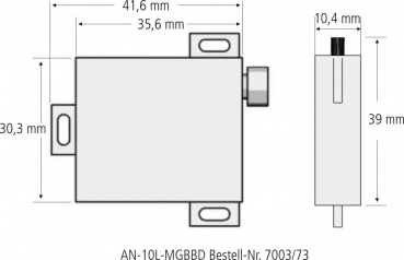 Preview: AN-10L-MGBBD Flächenservo digital 10mm mit Metallgetriebe