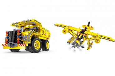 Teknotoys Active Bricks 2in1 Kipplaster und Flugzeug