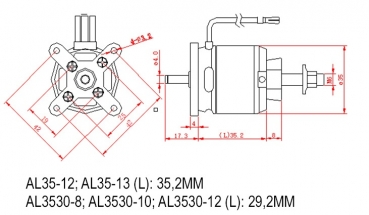 Preview: D-Power Brushless Motor AL35-15 für 2-4S Lipo 1520KV