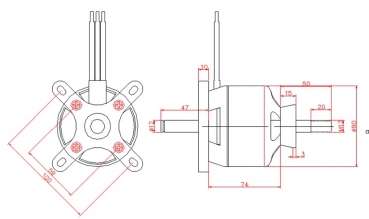 Preview: D-Power Brushless Motor AL80-02 für 8-12S Lipo 170KV