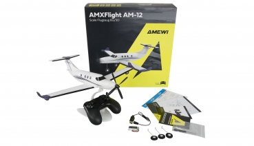 Preview: AMXFlight AM-12 vorbildgetreuer Propeller Jet aus EPP mit 6-Kanal RTF-Set 450mm
