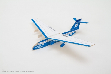 Wurfgleiter Airliner 400mm aus Balsa mit Dekor zum aufkleben
