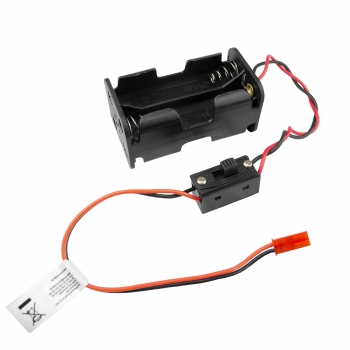 Batteriehalter für 4xAA Mignon mit Schalter Anschluss JST BEC Yuki 600074A