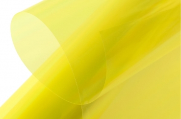 Bügelfolie transparent hellgelb 2m x 0,64m auf Rolle KAVAN