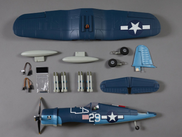 F4U Corsair blau Mini Warbird PNP 75cm von Derbee
