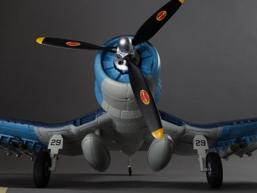 Preview: F4U Corsair blau Mini Warbird PNP 75cm von Derbee