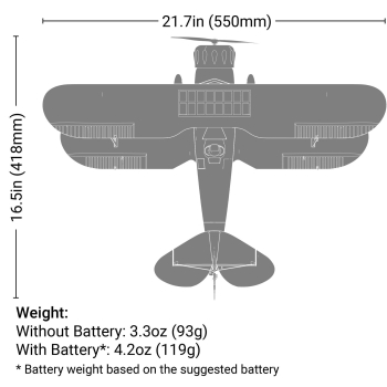 UMX WACO BNF Basic with AS3X and SAFE Select, White-red EFL53550 E-flite