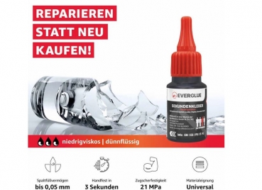 Preview: Sekundenkleber dünnflüssig 20g universal Everglue EV650041