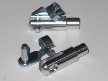 Preview: ALU Gabelkopf M4 mit Ø 4mm Schnellverschluss / Sicherungsclip KAV50.0153A/10