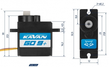 Preview: Go-09 Plus digitales Micro Servo 9g für Parkflyer KAV20.009P