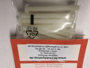 Preview: M5 x 50mm Nylon Schrauben Linsenkopf mit Kreuzschlitz VE=10 Stück REM Etter 10770