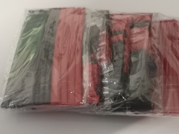 Preview: Schrumpfschlauch Set 127 Teile schwarz und rot Ø 3-10mm