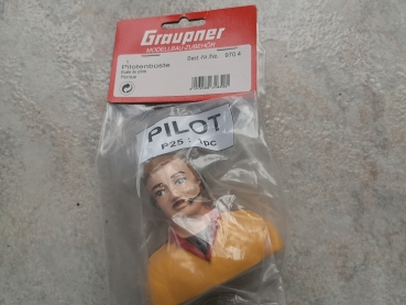 Preview: Graupner Pilotenbüste 78mm für Modelle im Maßstab 1:5 / 1:6 no.970.4