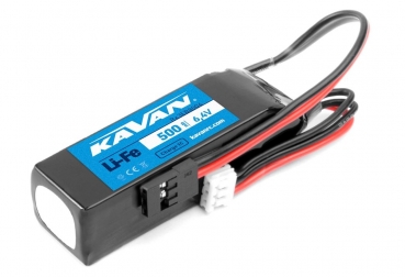 Li-Fe Akku 6,4V 500mAh JR/Uni Stecker + XH Balancer KAV33.8004 Kavan