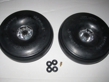 Preview: Super Leicht Scale Rad Ø 150mm mit Ventil (1 Paar) Kavan 0266 KAV0266