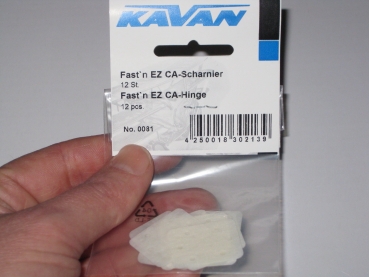 Preview: Fast`n EZ CA-Scharnier 25x20x0,2mm VE=12 Stück KAVAN KAV50.0081
