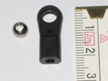 Preview: M3 Maxi Kugelgelenk mit Kugel 3mm Bohrung lose KAVAN 1404 Preis je Stück