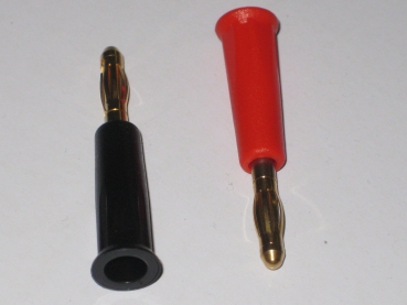 Preview: Bananenstecker / Klinkenstecker / Goldmittellamellenstecker 4mm, 1 Paar