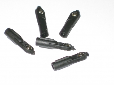 Nylon Kugelgelenk M3 mit vernickelter Messingkugel Bohrung 2mm KAVAN 120A/L VE=5 Stück