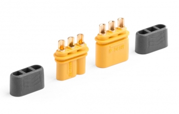 Preview: MR30 Stecker und Buchse 3-poliger Stecker ideal um brushless Motoren mit dem Regler zu verbinden 1 Paar KAV36.131
