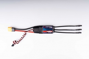 Preview: Robbe Modellsport RO-CONTROL 6-85A LITE 3-6S Lipo(max.100A) (6)8V 7A S-BEC XT-60 Stecker u. 3,5mm Goldkontakte motorseits