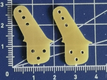 Preview: 1 Paar GfK-CNC Ruderhörner Höhe 28mm Typ4