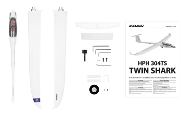 Twinshark 340TS EPO Scale Elektrosegler mit BL Antrieb und Servos Spw.2700mm