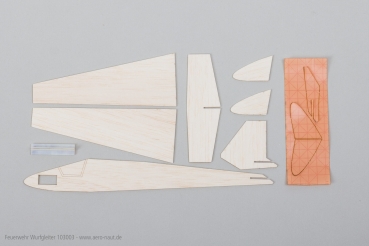 Preview: Wurfgleiter Feuerwehr 340mm aus Balsa mit Dekor zum aufkleben