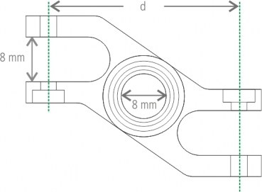 Preview: Z-Spinner Ø 42mm - Spinnerkappe, Alumittelteil und Gummiring 725176