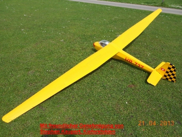L-Spatz 55 GfK-Rumpf, Rahmen u. Kabinenhaube (Spw.4,28m)
