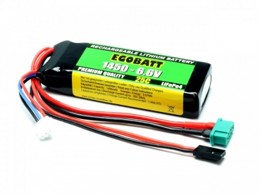 LiFe EGOBATT Akku 1450mAh 6,6V 25C MPX + JR/Uni Stecker ideal als Empfängerakku Pichler C8334