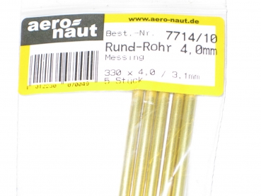 Preview: Messingrohr 330mm x Ø4,0/3,1mm VE=5 Stück 771410