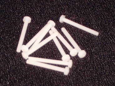 Nylonschrauben mit Zylinderkopf m. Kreuzschlitz M3x30mm (10)