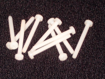 Nylonschrauben mit Zylinderkopf m. Kreuzschlitz M4x40mm (10)