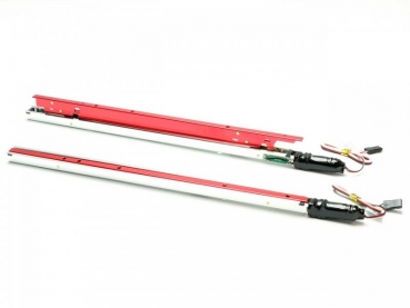 Preview: 255mm Störklappen elektrisch, rot eloxiert 1 Paar (HV) Hochvolt 4,8-8,4V Pichler  15195