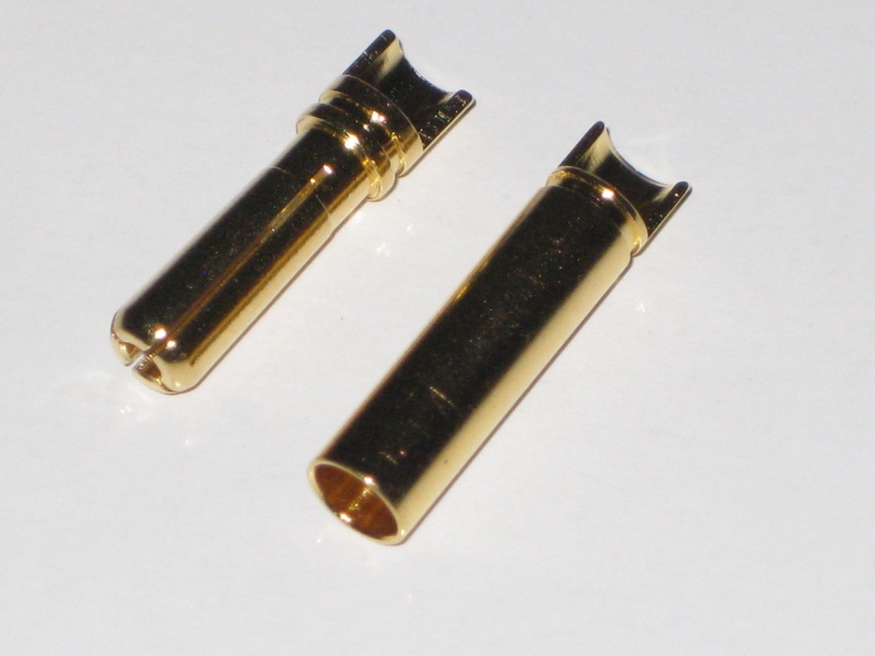 4mm Goldkontaktestecker + Buchse (1Paar)