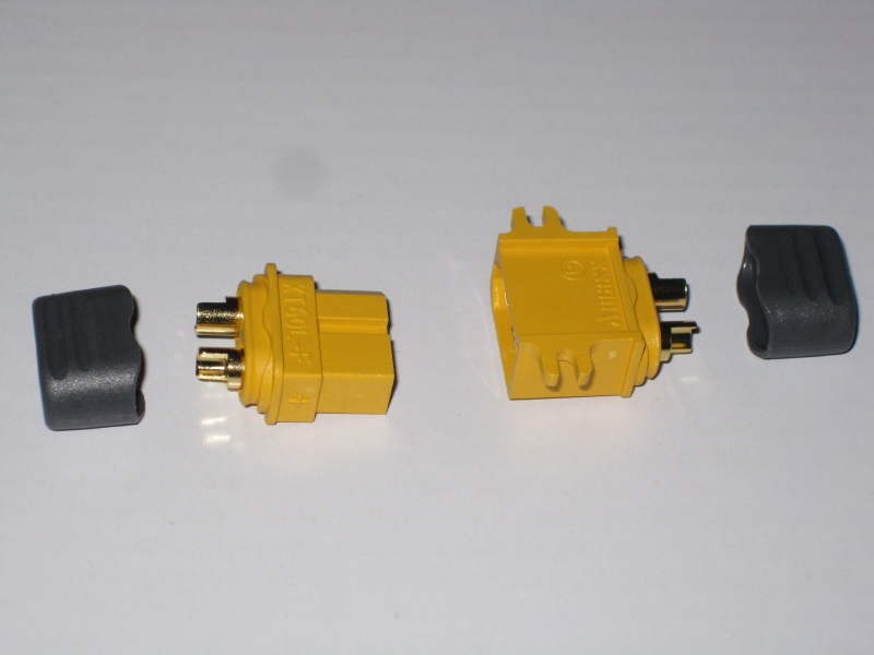XT60L Stecker und Buchse mit Goldkontakte und Endkappen 1 Paar