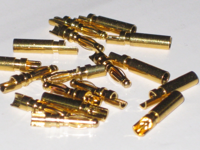 2mm Goldkontaktstecker und Buchse Ansicht zur Darstellung