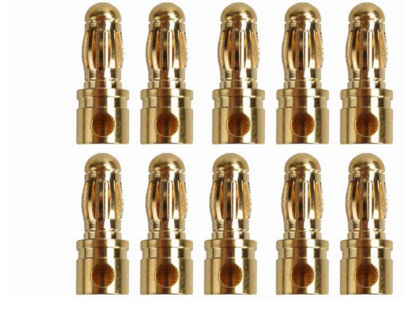 3,5mm Goldkontakt Stecker Verbindung Motor-Steller VE=10 Stück AM-604-10M