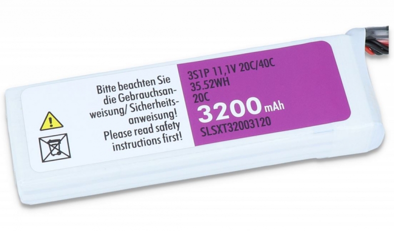 SLS XTRON 3200mAh 3S1P 20C/40C XT60 Anschluss + XH Balancer Maße 136x43x20mm