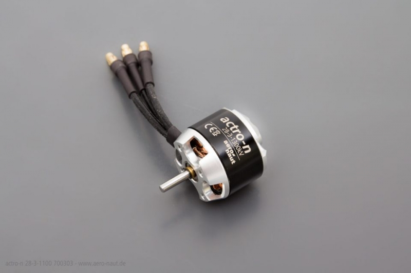 actro-n brushless AL 2830-1300KV mit Ø 3,0mm Welle für 2-3S Lipo Aeronaut 700303