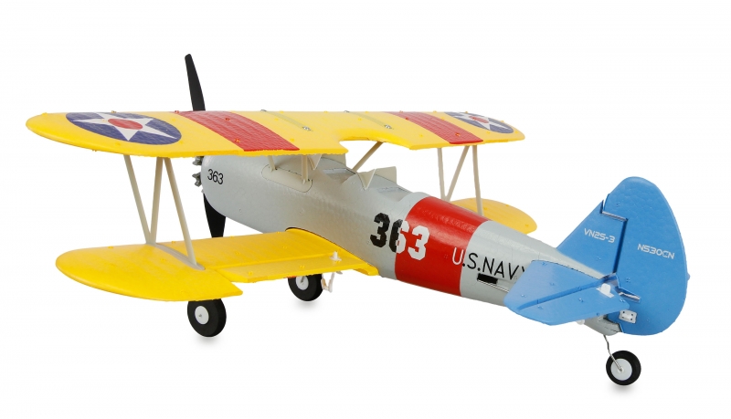 AMXFlight N2S-2 Stearman Doppeldecker aus EPP mit 360mm 6G/3D 6-Kanal RTF-Set