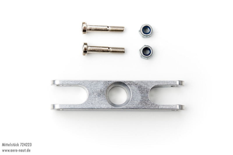 Alu-Mittelstück 52mm Achsabstand 0° Bohrung 8mm 724224 Aeronaut