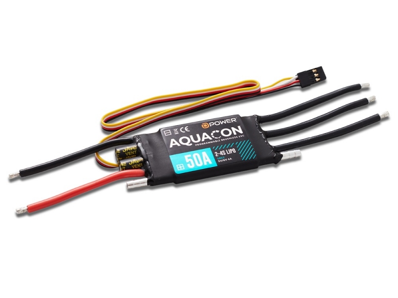AQUACON 50A S-BEC Brushless Regler für Boote für 2-4S Lipo