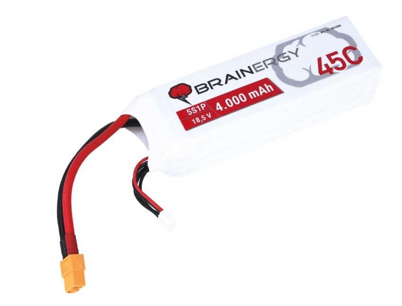 Brainergy Lipo Akku 5S 4000mAh 18,5V 45C dauer XT60 Stecker + XH Balancer 137x43x43mm